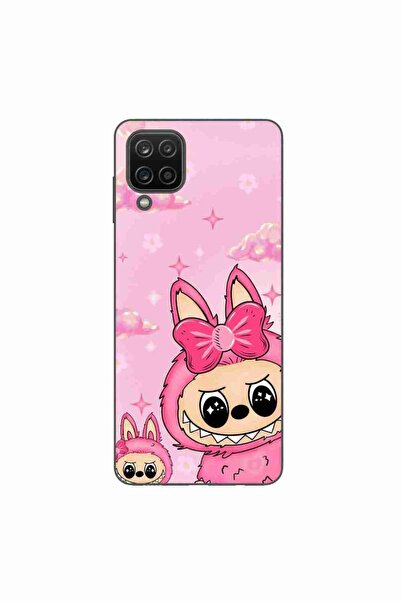 OEM Husa compatibila cu Samsung Galaxy A12 Silicon Gel Tpu Model Labubu Pink ...