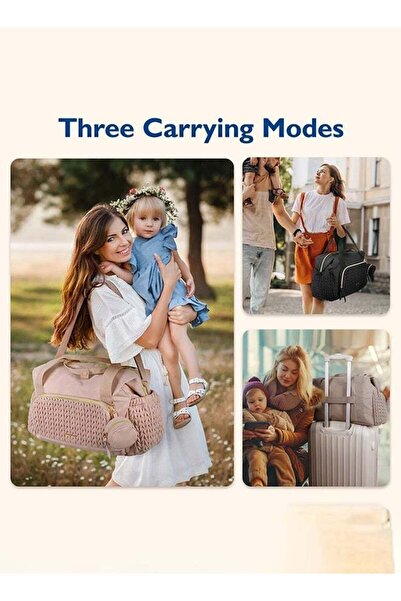 Arabest Large Capacity Diaper Bag Tote, Travel Baby Bag with Changing Pad & P...