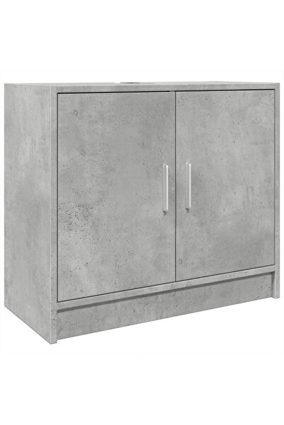 vidaxl Dulap de chiuvetă, gri beton, 63x29x55 cm, lemn prelucrat