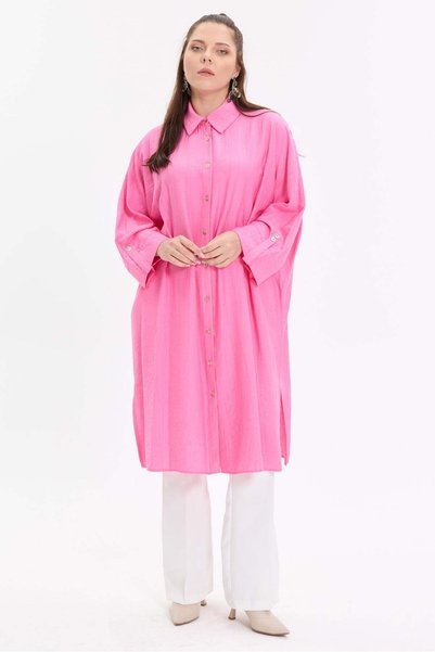 KADO OUTLET Strawberry Fabric Bat Sleeve Oversize Women's Shirt