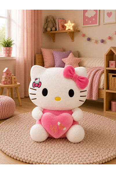 Toyzoy Toys Hello Kitty Peluş Oyuncak 35 cm – Sevimli, Yumuşak & Çocuk Hediyesi