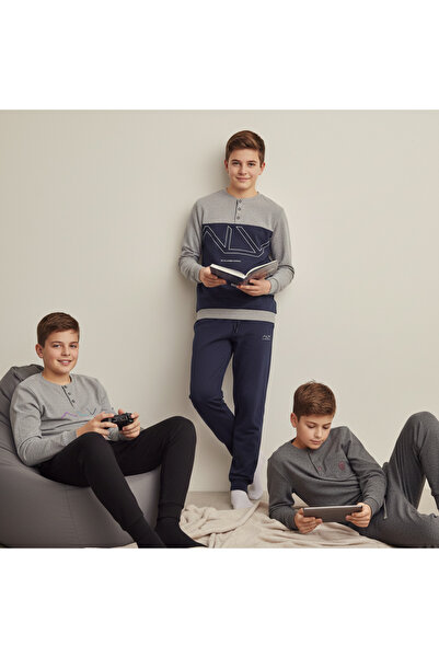 BONBON Young Men's Cotton 3-Piece Pajama Set Bb2488
