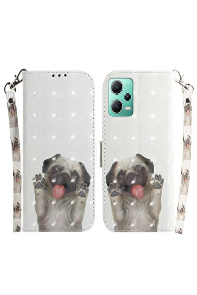 sscase 3D Coloured Θήκη Πορτοφόλι Pug (Xiaomi Redmi Note 12 5G/Poco X5 5G)