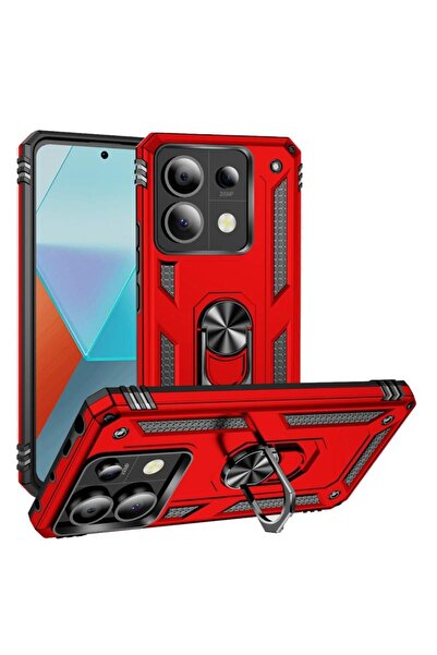 sscase Shockproof Σκληρή Θήκη με Δαχτυλίδι Red (Xiaomi Redmi Note 13 Pro 5G/P...
