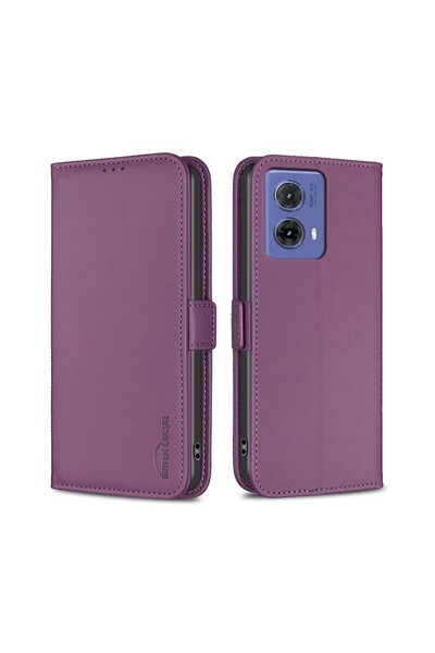 sscase BINFEN COLOR Simple Θήκη Πορτοφόλι Purple (Motorola Moto G85 5G)