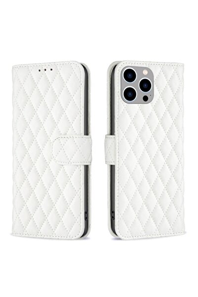 sscase Puff Rhombus Θήκη Πορτοφόλι White (Apple iPhone 15 Pro Max)