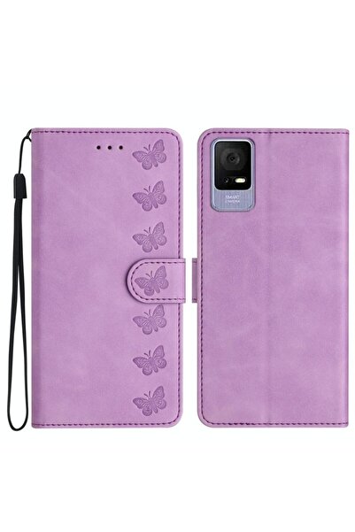 sscase Seven Butterflies Θήκη Πορτοφόλι Purple (TCL 405 / 406 / 408)