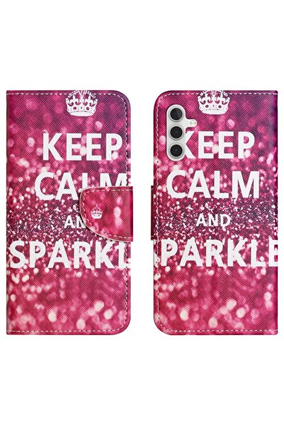 sscase 3D Painting Pattern Θήκη Πορτοφόλι Keep Calm and Sparkle (Samsung Gala...