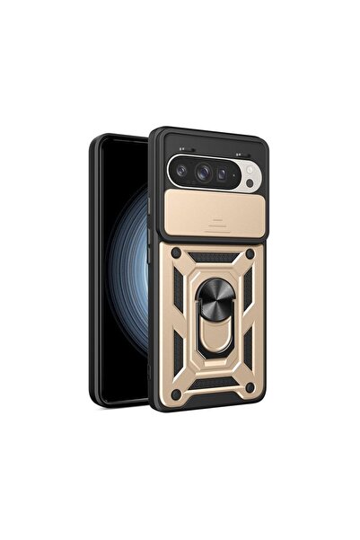 sscase Sliding Camera Σκληρή Θήκη με Δαχτυλίδι Gold (Google Pixel 9 5G/9 Pro 5G)