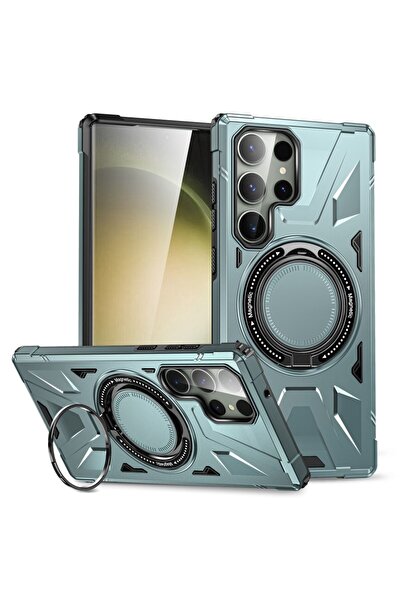 sscase MagSafe Holder Σκληρή Θήκη με Δαχτυλίδι Green (Samsung Galaxy S24 Ultr...