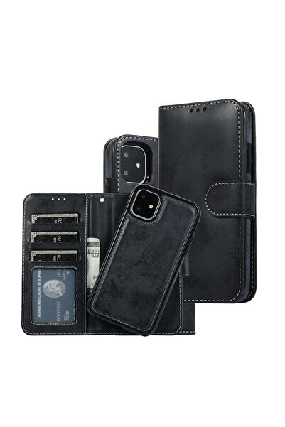 sscase Retro 2 in 1 Detachable Magnetic Θήκη Πορτοφόλι Black (Apple iPhone 11)