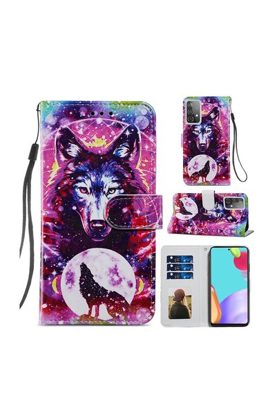 sscase Painted Pattern Θήκη Πορτοφόλι Wolf Totem (Samsung Galaxy A52/A52s)