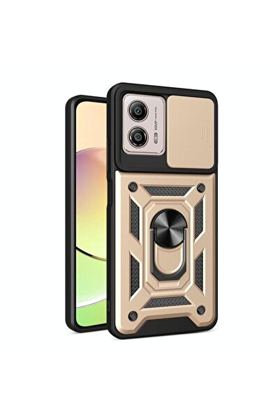 sscase Sliding Camera Σκληρή Θήκη με Δαχτυλίδι Gold (Motorola Moto G53 5G)