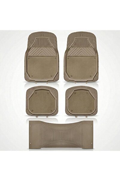 Auto Family FZE 74 * 50cm 5 Pcs Set Car Floor Mats, Carpeted, Black Rubber De...