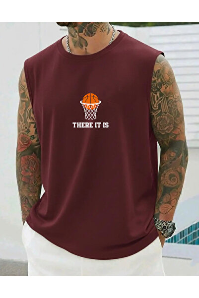 SUNFREE BASKET Tricou fără mâneci pentru bărbați, cu imprimeu
