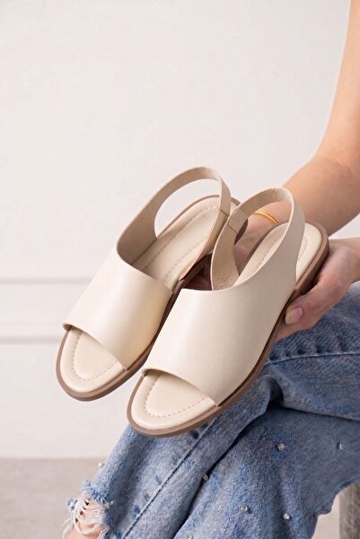 FUGA MODA Cadiz Beige Soft Leather Soft Sole Sandals