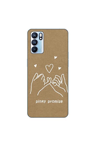 OEM Калъф, съвместим с Oppo Reno6 5G, силиконов гел TPU, модел BFF Pinky Promise