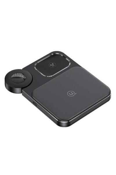 Usams US-CD190 3-in-1 Wireless Wall Charger, 15W, 1.67A, Black