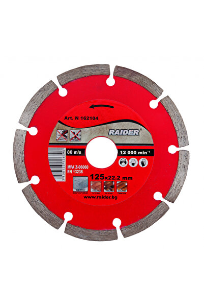 Raider Power Tools Disc diamantat segmentat DRY 125x22.2mm RD-DD02