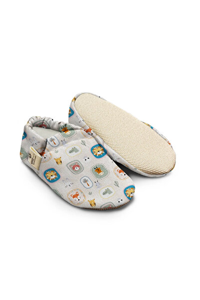 Kokopatik Serengeti Pattern Booties - Organic Cotton Baby Booties, Non-Slip S...
