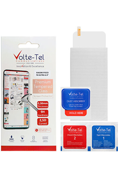 Other Volte-Tel 2.5D 0.3mm Πλήρους Συγκόλλησης Σκληρυμένο Γυαλί (Xiaomi Poco F8)