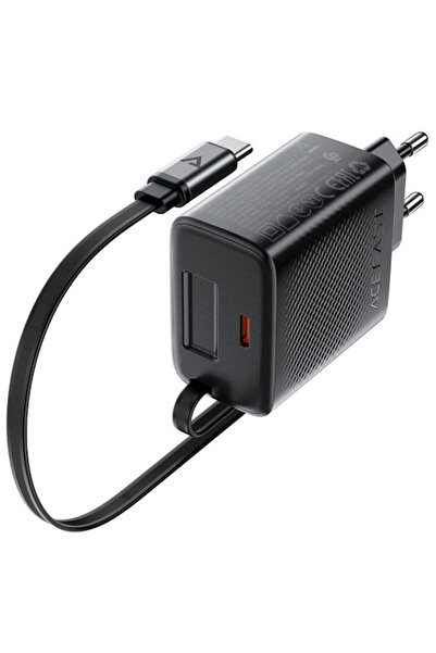 Acefast Φορτιστής GaN με Θύρα USB-C και Καλώδιο USB-C 30W Γρήγορη Φόρτιση 3.0...