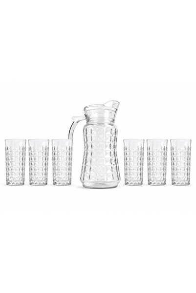 Delisoga Set carfa si 6 pahare, Delisoga, din sticla, carafa 1.8L, pahar 278m...