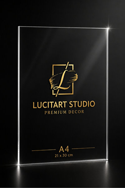 LucitART A4 21cmx30cm Şeffaf Pleksi Levha 2.8mm Pleksiglass | Cam Görünümlü |...