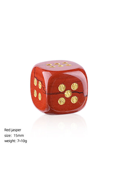 Choice9 15mm-1pc Red jasper 1pc Natural Stone Crystal Dice Beads Casual Board...