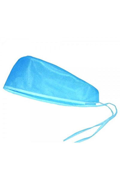 Prima Doctor's cap with ties Prima, blue, disposable, 100 pcs