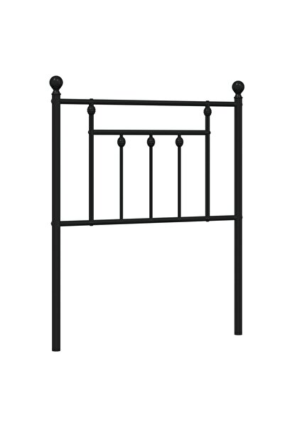 vidaxl Metal replacement headboard, black, 75 cm
