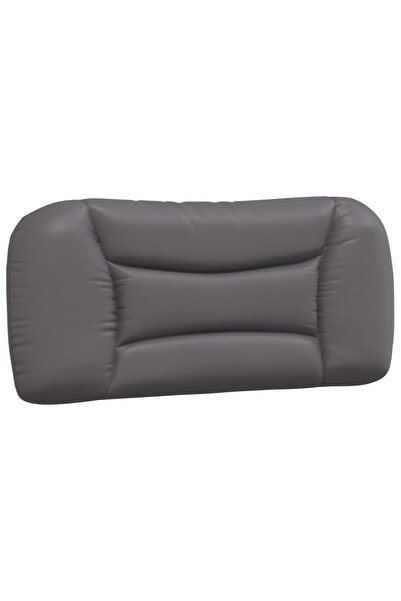 vidaxl Pernă pentru tăblie pat, Hvar, gri, 80 cm, piele artificială