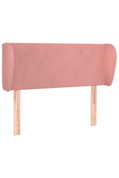vidaxl Bedside table with pink wings 93x23x78/88 cm Velvet