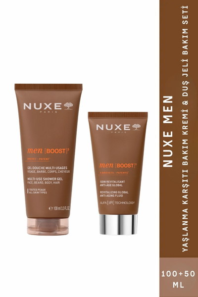 Nuxe Men Yaşlanma Karşıtı Bakım Kremi & Duş Jeli Bakım Seti