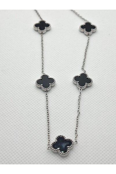 OEM Lant dama tip Van Cleef , negru , otel inoxidabil