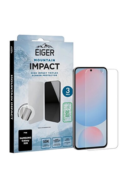 EIGER Pachet 3 buc Folie Mountain Impact GRS Samsung Galaxy S26 Transparentă