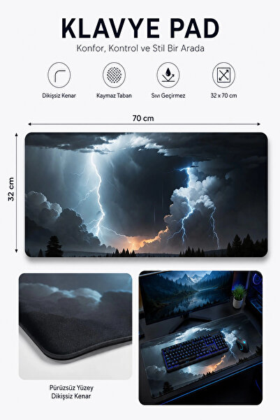 SonicTouch لوحة ماوس للألعاب من Moon Star Storm، غير قابلة للانزلاق، ذات سطح ...