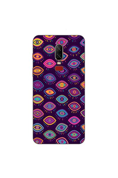 OEM Husa compatibila cu OnePlus 6 Silicon Gel Tpu Model Tribal Eyes