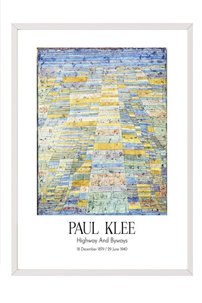 Postifull Paul Klee - Autoceste i sporedne puteve, slika u belom okviru, umet...