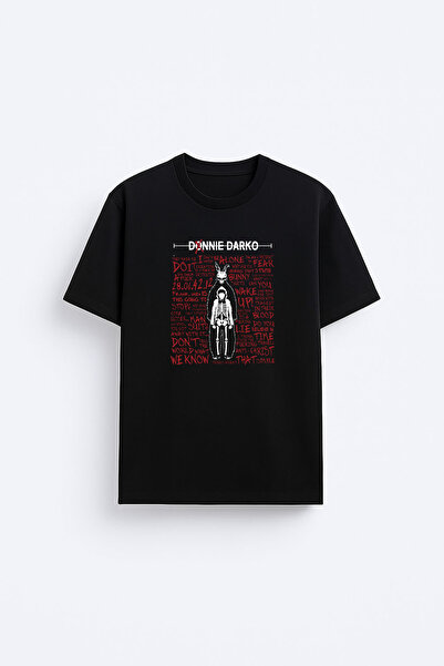 cesita Donnie Darko Printed Crew Neck Black T-Shirt T-Shirt