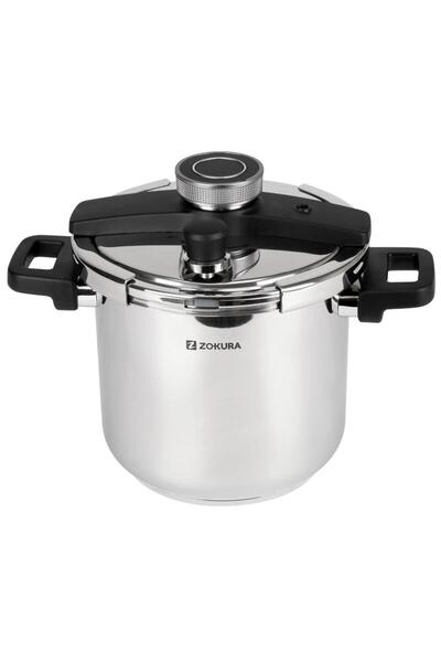 Zokura Stainless Steel Pressure Cooker, 22 cm, 7.5 L