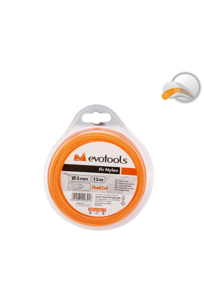 Evotools Brushcutter Nylon Round Dual Cut, 2.4, 15 —