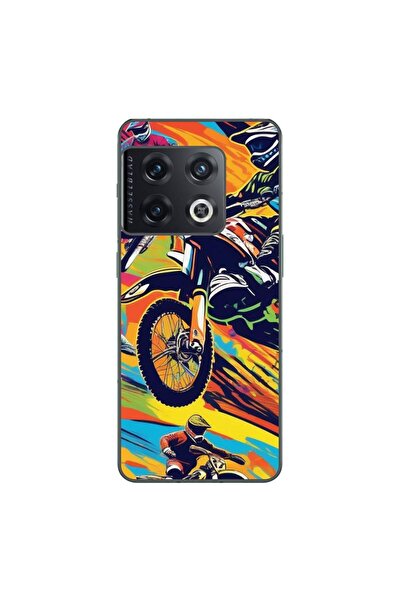 OEM Husa compatibila cu OnePlus 10 Pro Silicon Gel Tpu Model Motocross Pop Art
