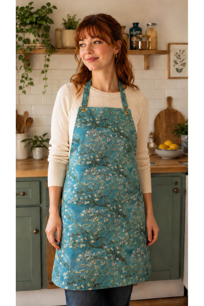 TALKING DREAMS Van Gogh Blossoming Almond Tree Patterned Kitchen Apron