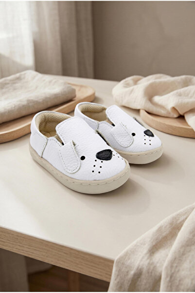 Beybium Loyal Friend Genuine Leather White Baby First Step Shoes