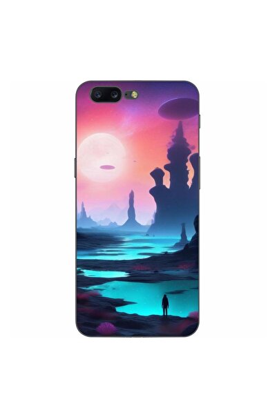 OEM Husa compatibila cu OnePlus 5 Silicon Gel Tpu Model Mystic Planet
