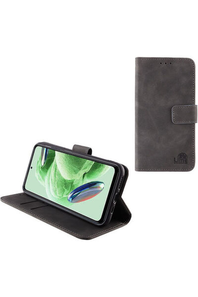 Lime&co Lime Essential Magnet Book Συνθετικό Δέρμα Γκρι (Redmi Note 12 5G) Κω...