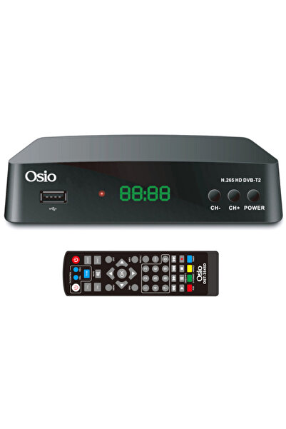 OSIO OST-3545D DVB-T/T2 Full HD H.265 MPEG-4 Ψηφιακός δέκτης με USB και χειρι...