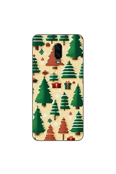 OEM Husa compatibila cu OnePlus 6T Silicon Gel Tpu Model Pixel Art Christmas ...