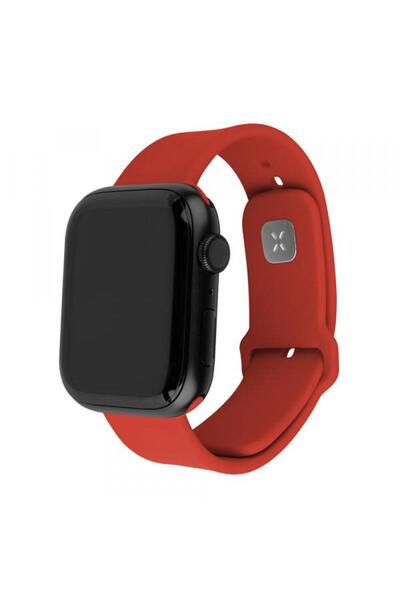 FIXED Silicone Sporty Strap for Apple Watch 49/46/45/44/42mm Series, Red